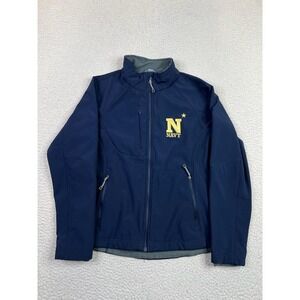 Navy Midshipmen Jacket Womens Small Blue NCAA Football Landway Softshell Fleece